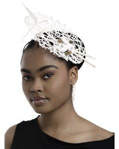Simply White Mat Fascinator