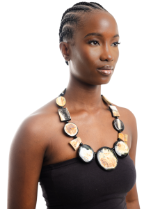 Horn Bark Beaded Necklace
