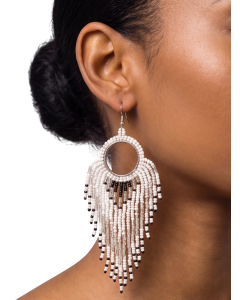 Zuri Tassel Beaded Earrings 