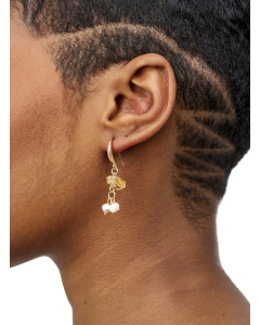 Hook Earring with Small Oval Crystal