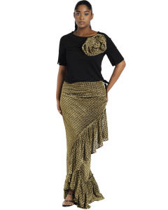 Wrap gathered skirt and top