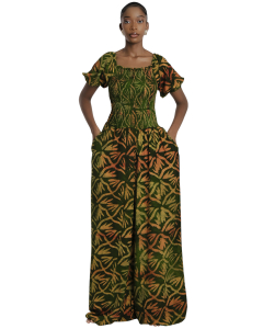 Short sleeves full length jumpsuit