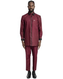 SRC Long Sleeve Kaftan Wine