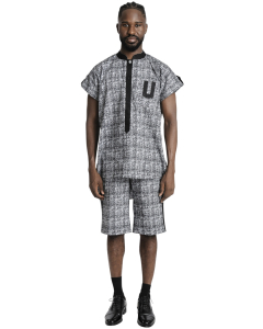 Men’s Shoulder T-Shirt and Shorts Set
