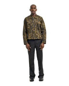 Leopard Print Shirt Jacket Top with Cowry Pant