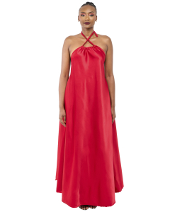 Maxi red summer dress