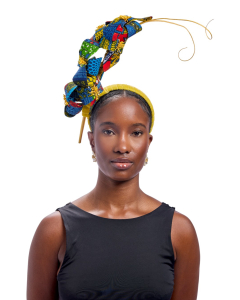 TD African Wax Print Floral Headpiece  