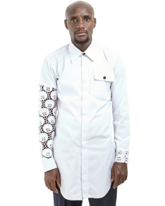 White Shirt with lace sleeve